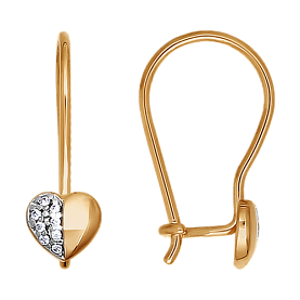 Серьги SOKOLOV - Золото 375, Фианит (арт. 026312-4)