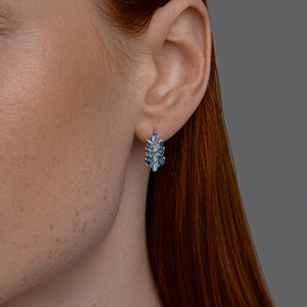 Серьги Diamant - Серебро 925, Синтетический ситалл (арт. 94-320-02172-2)