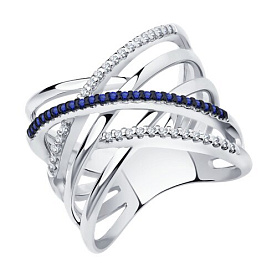 Кольцо SOKOLOV - Серебро 925, Фианит (арт. 94013671)