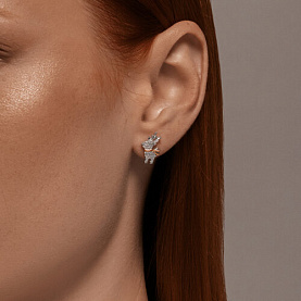 Серьги SOKOLOV - Серебро 925, Фианит (арт. 94026673)