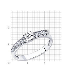 Кольцо SOKOLOV - Серебро 925, Фианит (арт. 94013376)