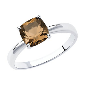 Кольцо SOKOLOV - Серебро 925, Раухтопаз (арт. 92011256)