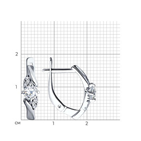 Серьги SOKOLOV - Серебро 925, Фианит (арт. 94022384)