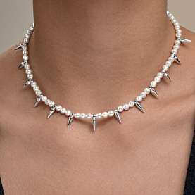 Колье SOKOLOV - Серебро 925, Жемчуг имитация (арт. 94071430)