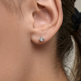 Серьги SOKOLOV - Серебро 925, Бриллиант (арт. 87020131)