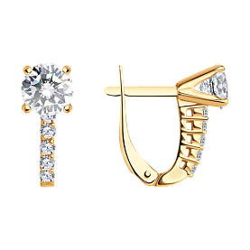 Серьги SOKOLOV - Серебро 925, Фианит (арт. 93020037)