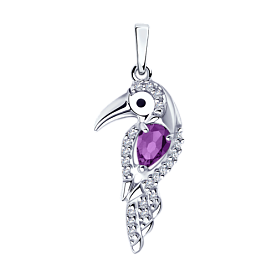 Подвеска Diamant - Серебро 925, Фианит, Эмаль (арт. 94-130-00647-1)