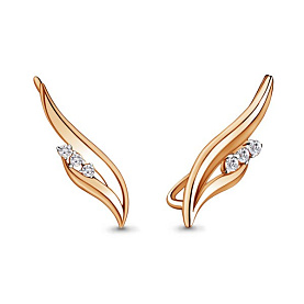 Серьги Аквамарин - Золото 375, Фианит (арт. 45504.8)