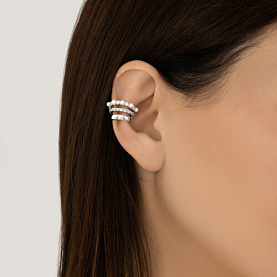 Серьга SOKOLOV - Серебро 925, Жемчуг культивированный, Фианит (арт. 92170004)