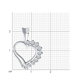 Подвеска SOKOLOV - Серебро 925, Фианит (арт. 94030011)