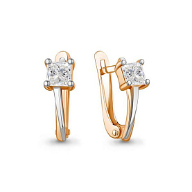 Серьги Аквамарин - Золото 375, Фианит (арт. 400893.8)