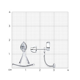 Серьги SOKOLOV - Серебро 925, Фианит (арт. 94025123)