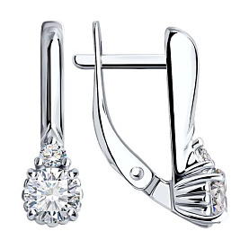 Серьги Diamant - Серебро 925, Фианит (арт. 94-120-01555-1)