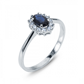Кольцо Platinum Lab. - Платина 950, Сапфир (арт. ПК-206С-01)