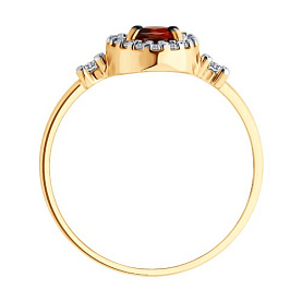 Кольцо SOKOLOV - Серебро 925, Гранат, Фианит (арт. 92014628)