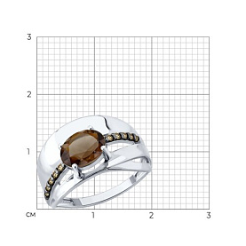 Кольцо SOKOLOV - Серебро 925, Гранат, Фианит (арт. 92014944)