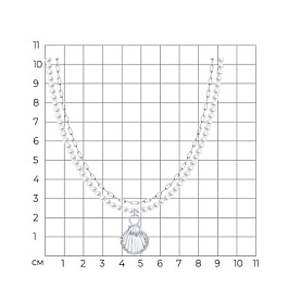 Колье SOKOLOV - Серебро 925, Жемчуг имитация, Фианит (арт. 94071335)