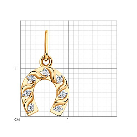 Подвеска SOKOLOV - Золото 585, Фианит (арт. 035569)
