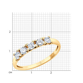 Кольцо SOKOLOV - Серебро 925, Фианит (арт. 93010899)