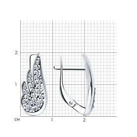 Серьги SOKOLOV - Серебро 925, Фианит (арт. 94026611)