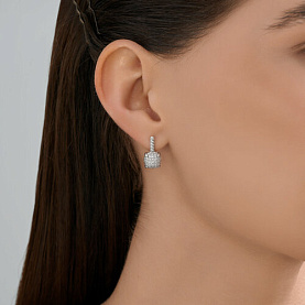 Серьги SOKOLOV - Серебро 925, Фианит (арт. 94027019)