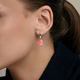 Серьги SOKOLOV - Серебро 925, Кварц, Фианит (арт. 94027764)