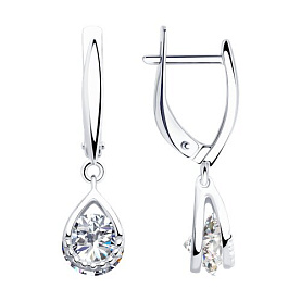 Серьги SOKOLOV - Серебро 925, Фианит (арт. 94023280)