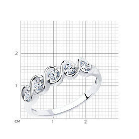 Кольцо SOKOLOV - Серебро 925, Фианит (арт. 94013531)