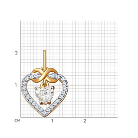 Подвеска SOKOLOV - Золото 375, Фианит (арт. 035289-4)