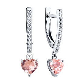 Серьги SOKOLOV - Серебро 925, Синтетический ситалл , Фианит (арт. 92022923)