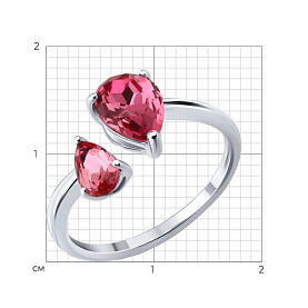 Кольцо Diamant - Серебро 925, Кристалл (арт. 94-110-00210-1)