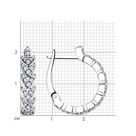 Серьги SOKOLOV - Серебро 925, Фианит (арт. 94025640)