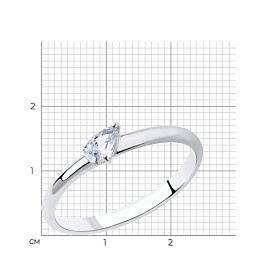 Кольцо SOKOLOV - Серебро 925, Фианит (арт. 94013508)