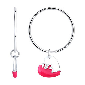 Серьги Diamant - Серебро 925, Эмаль (арт. 94-124-02201-1)