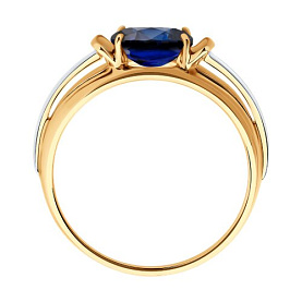 Кольцо SOKOLOV - Серебро 925, Синтетический сапфир (арт. 88010071)