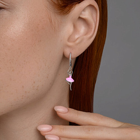 Серьги SOKOLOV - Серебро 925, Фианит, Эмаль (арт. 94026811)