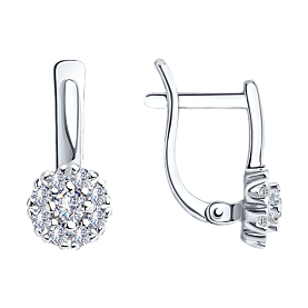 Серьги SOKOLOV - Серебро 925, Фианит (арт. 94021908)