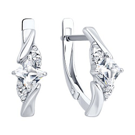 Серьги SOKOLOV - Серебро 925, Фианит (арт. 94027290)