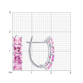 Серьги SOKOLOV - Серебро 925, Фианит (арт. 94027060)
