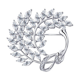 Брошь Diamant - Серебро 925, Фианит (арт. 94-140-00486-1)