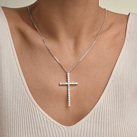 Колье SOKOLOV - Серебро 925, Фианит (арт. 94071460)