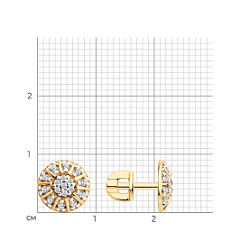 Серьги SOKOLOV - Серебро 925, Фианит (арт. 93022465)