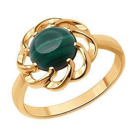 Кольцо Diamant - Серебро 925, Малахит (арт. 93-310-02626-1)