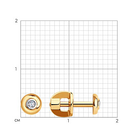 Серьги SOKOLOV - Золото 585, Бриллиант (арт. 1021047)