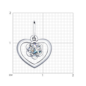 Подвеска SOKOLOV - Серебро 925, Фианит (арт. 94031878)
