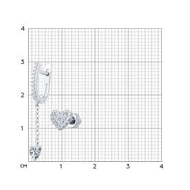 Серьги SOKOLOV - Серебро 925, Фианит (арт. 94021851)