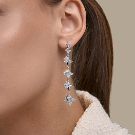 Серьги SOKOLOV - Серебро 925, Фианит (арт. 94027547)