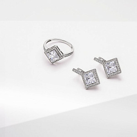 Серьги Talant - Серебро 925, Фианит (арт. 10-72-0001-21139)