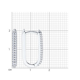 Серьги SOKOLOV - Серебро 925, Фианит (арт. 94027073)