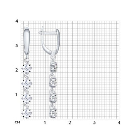 Серьги SOKOLOV - Серебро 925, Фианит (арт. 94022011)